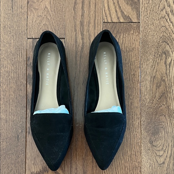 Kelly & Katie Classic Black Pointed Toe Loafers, size 8.5 - Picture 4 of 9